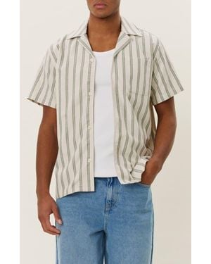 Les Deux Lawson Stripe Camp Shirt - Multicolor