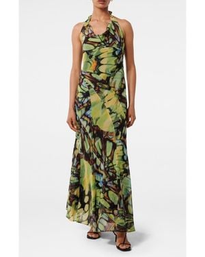 EVER NEW Macy Abstract Print Halter Dress - Green