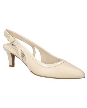 Easy Street Glisten Kitten Heel Slingback Pump - Natural
