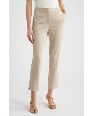 BOSS Tapria Crop Straight Leg Pants - Natural