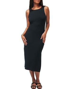 Travis Mathew Hadley Wood Sleeveless Rib Midi Dress - Black