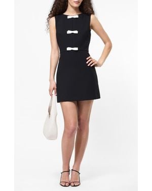 French Connection Azra Bow Front Minidress - Black