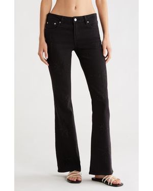 PacSun Vanya Glitter Star Detail Bootcut Jeans - Black