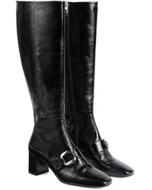 LK Bennett Gigi Oloid Block Heel Knee High Boot - Black
