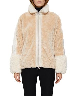 OOF WEAR Oversize Faux Fur Jacket - Natural