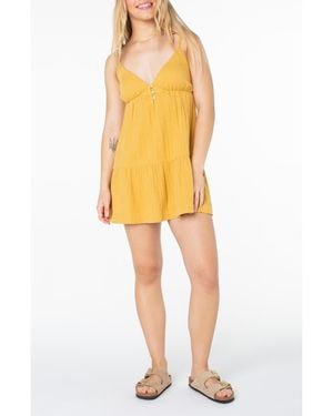 Roxy Warm Rays Cotton Minidress - Yellow