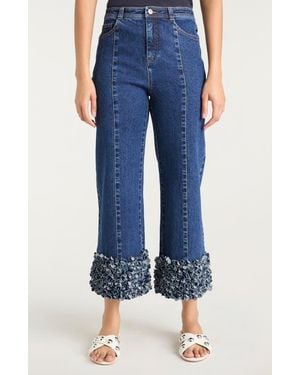 Cinq À Sept Petal Ethel Seamed Ankle Jeans - Blue