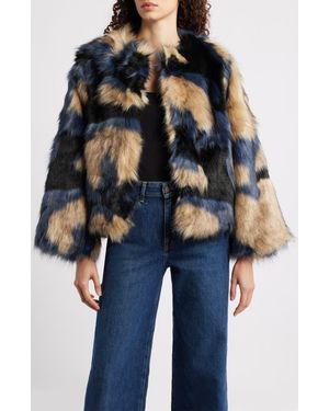 FARM Rio Faux Fur Coat - Black