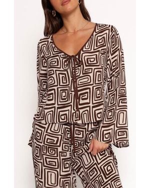 Petal & Pup Imogen Abstract Print Long Sleeve Top - Multicolor