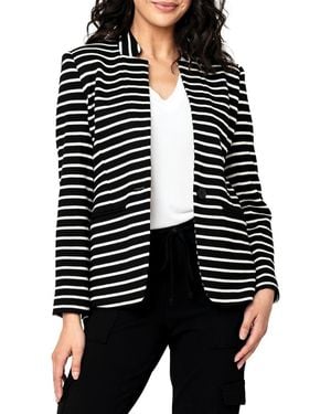 Gibsonlook Stripe Knit Blazer - Black