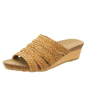 David Tate Fabiana Platform Wedge Slide Sandal - Natural