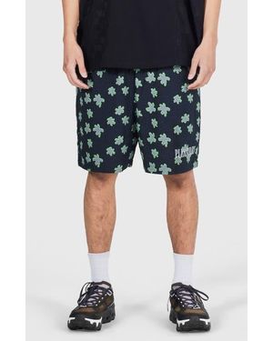Pleasures Floral Seersucker Shorts - Black