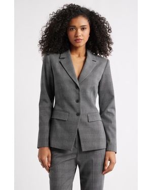 Open Edit The Icon Fitted Single Breasted Blazer - Gray