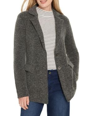 NIC+ZOE Brushed Double Knit Blazer - Gray