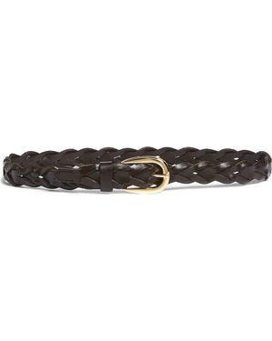 Madewell Braided Leather Belt in Black | Lyst