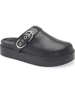 Rag & Bone Geo Buckle Platform Mule - Black