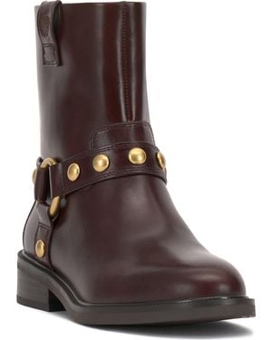 Vince Camuto Amais Full Zip Closure Moto Booties - Brown