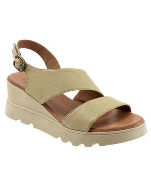 BUENO Gianna Slingback Platform Wedge Sandal - Natural