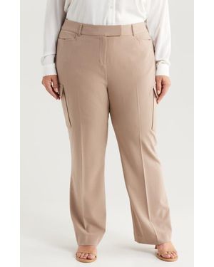 Tahari Tailored Cargo Pants - Natural