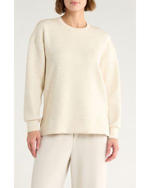Spanx Air Essentials Brushed Crewneck Top - Natural