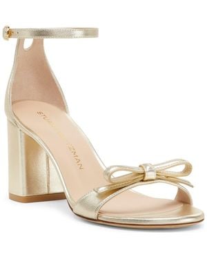 Stuart Weitzman Nudist Felicity Block 75 Sandal - Metallic