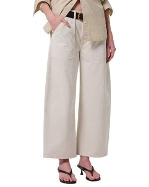 Citizens of Humanity Ayla High Waist Crop Wide Leg Twill Utility Pants - Multicolor