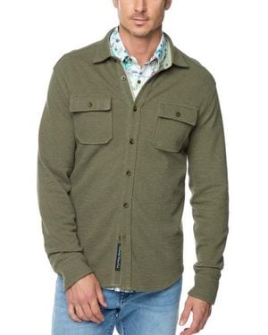 Robert Graham Brunner Knit Button-Up Shirt - Green
