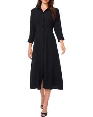 Halogen® Midi Shirtdress - Black
