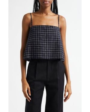 Vince Windowpane Camisole - Blue