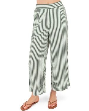 Hurley Roadside Stripe Wide Leg Pants - Blue