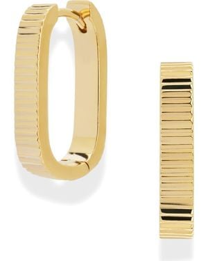 MOD AND JO Malorie Textured Hoop Earrings - Metallic