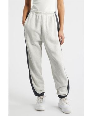 Boys Lie Heathered Panel Sweatpants - Gray