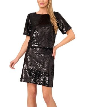 Halogen® Sequin T-Shirt - Black