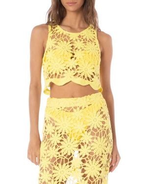 Maaji Adelaide Open Stitch Cover-Up Top - Yellow