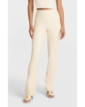 Commando Faux Leather Flare Leggings - Natural