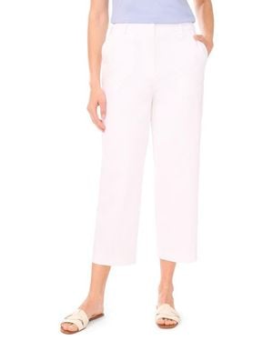 Halogen® High Waist Straight Leg Pants - White
