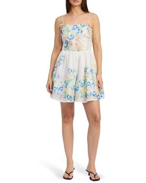 En Saison Julia Sleeveless Romper - Blue