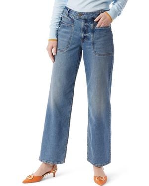 DO by Dee Ocleppo Astrid Straight Leg Utility Jeans - Blue