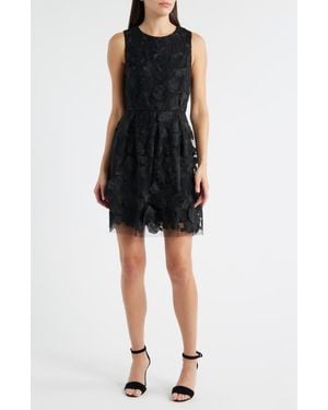 Sam Edelman Floral Embroidered Minidress - Black