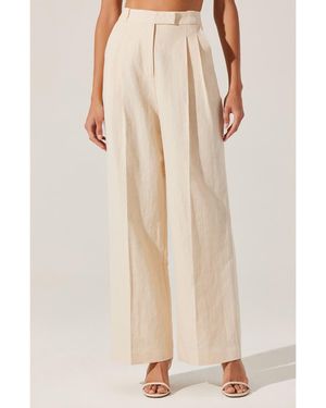 Astr Bryony High Waist Wide Leg Pants - Natural