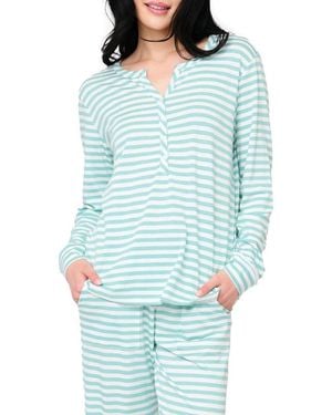 Gibsonlook Serene Mornings Henley Top - Blue