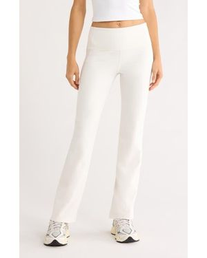 Zella Cozy Tech High Waist Straight Leg Pants - White