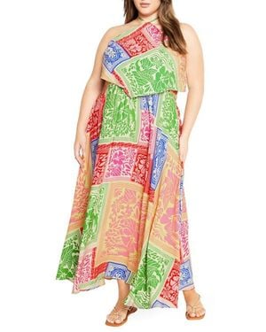 City Chic Halter Maxi Dress - Green