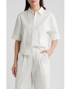 Bernardo Texture Dolman Shirt - Gray