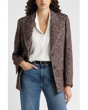 Nordstrom The Liv Textured Boyfriend Blazer - Gray