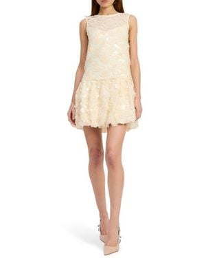 En Saison Emryn Sequin Bubble Minidress - Natural