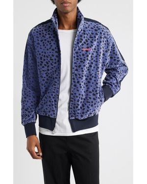 Pleasures Ozone Velour Track Jacket - Blue
