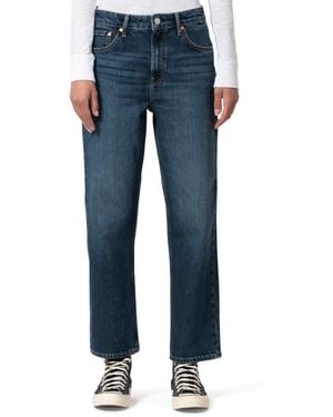 Mavi Savannah High Waist Crop Relaxed Straight Leg Jeans - Blue
