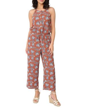 Gibsonlook Villa Mia Sleeveless Henley Jumpsuit - Red