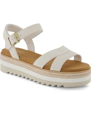 TOMS Kai Espadrille Flatform Sandal - Metallic